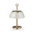 Wannenes Art Auctions-Nickel-plated brass and glass table lamp