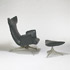 Wright-Tri-symmetric lounge chair/ottoman