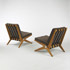 Wright-Scissor lounge chairs model 92, pair