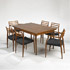 Wright-Dining table/six chairs