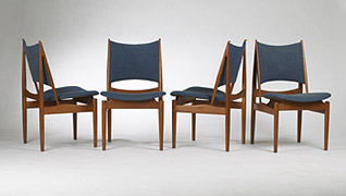 Wright-Egyptian Chairs, set of eight