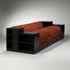 Wright-Sofa with attached bookcases