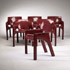 Wright-Gaudi armchairs, set of six