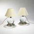 Wright-Crystal Ball lamps, pair