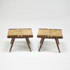 Wright-Grass-Seated stools, pair