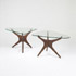 Wright-Tri-Symmetric end tables, pair