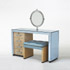 Wright-Mirrored vanity/stool