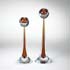Wright-Sommerso candlesticks, pair