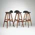 Wright-Bar stools, set of three