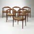 Wright-Round Chairs, set of six