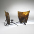 Wright-Horn candlesticks, pair
