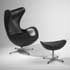 Wright-Egg chair/ottoman