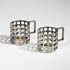 Wright-Perforated cup holders, pair