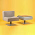 Quittenbaum-Lounge chair/low table 'System Sessel-Gr