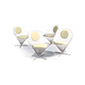 Set of four "Wire Cone" pivoting chairs