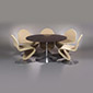 'System 1-2-3' five chairs and table