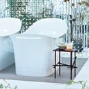 Sanitary fixtures as furniture, taps as sculptural objects