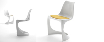Kunst-Stoff des modernen Designs: Sitzmöbel aus Plastik