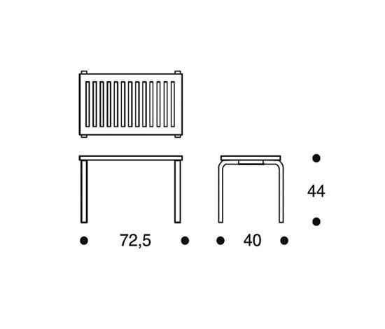 Bench 153A/B Artek