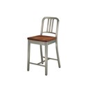 11-04 Navy Counter stool with wooden seat emeco