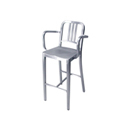 10-06 Navy Barstool with Arms emeco