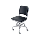 1002 Navy Upholstered Swivel chair emeco