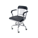 1011 Navy Semi Upholstered Swivel Armchair emeco