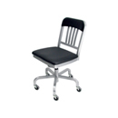 1022 Navy Semi Upholstered Swivel Chair emeco