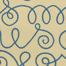 Maharam Names 002 Ultramarine On White Tissus d'ameublement