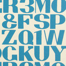 Maharam Alphabet  004 Turquoise On White Wandtextilien