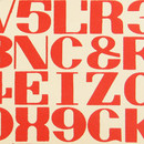 Maharam Alphabet 002 Crimson On White Wandtextilien