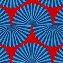 Forma red/blue interior fabric Marimekko