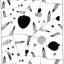 Marimekko Lompolo white/black interior fabric Curtain fabrics Decorative fabrics