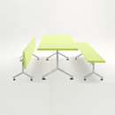 nanoo by faserplast nan07 table/bench Outdoor benches Outdoor dining tables