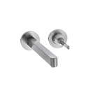 Axor Steel Single Lever Basin Mixer for concealed installation with escutcheons and spout 221 mm wall mounting DN15 Hansgrohe