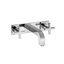 Axor Citterio 3-Hole Basin Mixer for concealed installation with cross handles plate and spout 226mm DN15 wall mounting Hansgrohe