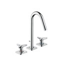 Axor Citterio M 3-Hole Basin Mixer with star handles and escutcheons, DN15 Hansgrohe