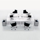FREZZA Link White Tables de bureau / de conférence