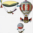 Mongolfiere 13x13cm Ceramica Bardelli