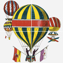 Ceramica Bardelli Mongolfiere 13x13cm Azulejos de pared Material: cerámica