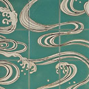 Asian wave mural Ann Sacks