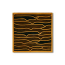 Pleats gold amber black 5x5 Ann Sacks