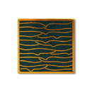 Pleats gold teal 5x5 Ann Sacks
