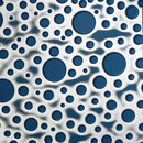 SIBU DESIGN Bubble Blue PF/Silver Polymers Wall panels