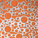 SIBU DESIGN Bubble Orange PF/Silver Polymers Wall panels