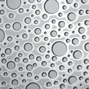 SIBU DESIGN Bubble Silver PF met/Silver Polymers Wall panels