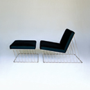 Phase Design Wired italic Lounge Chair & Ottoman Lounge area / Waiting room Relaxing Seating