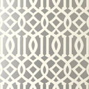 F. Schumacher & Co. Imperial Trellis Silver wallcovering Carta da parati