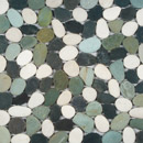 Get Stoned Pebbles RD-214 W, G, B Mix Glass: mosaics Mosaics Natural stone Natural-stone flooring Wall mosaics