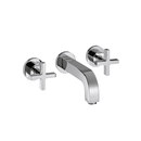 Axor Citterio 3-Hole Basin Mixer for concealed installation with cross handles escutcheons and spout 162mm DN15 wall mounting Hansgrohe